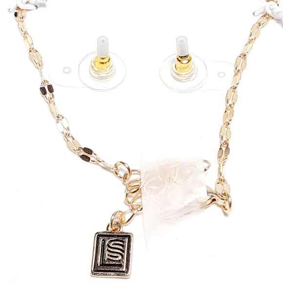 NEW Laundry by Shelli Segal Crystal Earrings & 18" + 3" Ext Necklace Boxed Set - Picture 4 of 7
